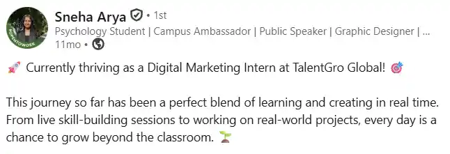 Real school program testimonial for TalentGro